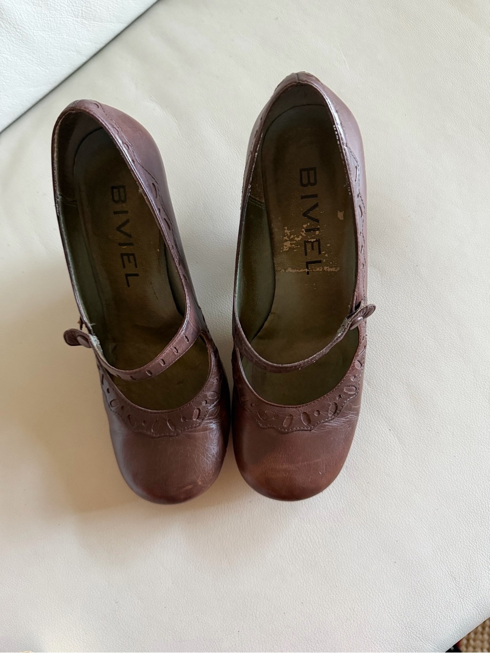 Biviel  Brown Mary Jane Heels – Classic Women's Dress Shoes